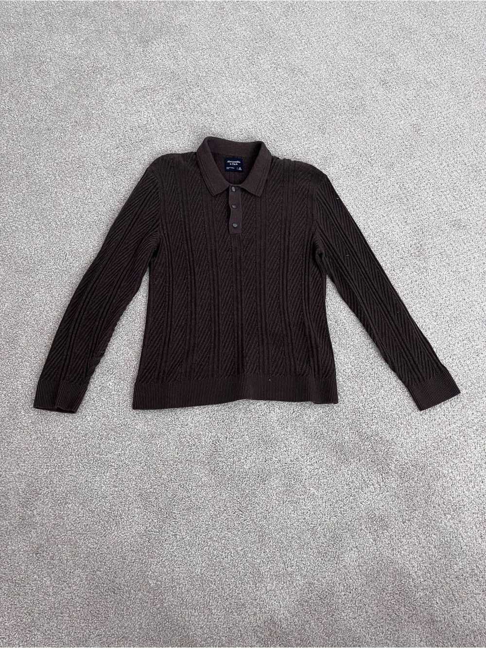 Abercrombie and Fitch Knitted Polo Long Sleeve Top